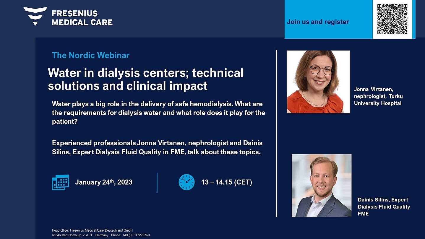 The Nordic Webinar - Water in dialysis centers; technical solutions and clinical impact